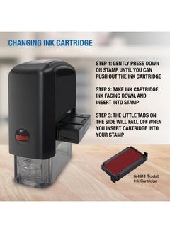 Ideal Self Inking Stamp - Copy - Red Ink, Impression Size 9/16” X 1-1/2”  - Image 4