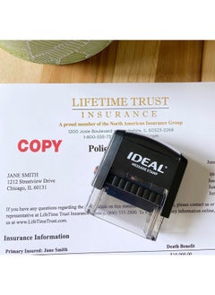 Ideal Self Inking Stamp - Copy - Red Ink, Impression Size 9/16” X 1-1/2”  - Image 5