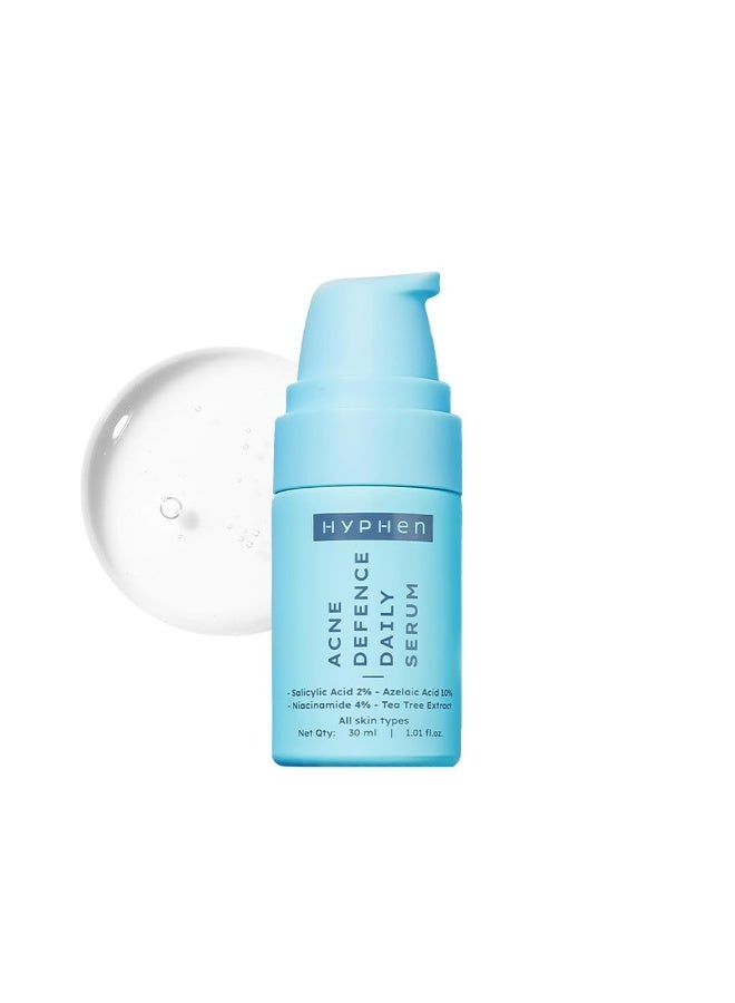Hyphen Anti Acne 10% Azelaic Acid 2% Salicylic Acid Face Serum | 4% Niacinamide -Reduce Acne Marks, Fight Pimples | Tea Tree Extract -Soothes | Daily Serum for Women, Men | Oily, Acne Prone Skin -30ml - Image 1