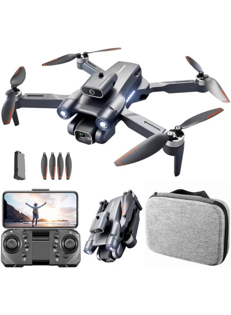 JAJEEK P12 Pro Foldable Drone with Dual HD Camera | 4K Front + 1080P Bottom Lens | FPV Live Streaming | 120° Wide-Angle | Gesture & Voice Control | One-Key Takeoff | Long Battery Life | Beginner Friendly | Lightweight & Portable - Image 1