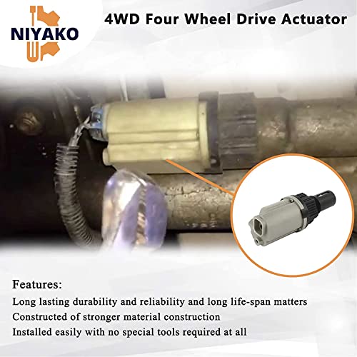 Niyako 4WD Front Four Wheel Drive Actuator Replacement# 600-101 8260600730 26060073 Fit 1988-2015 Chevy Silverado Avalanche K1500 K2500 K3500 Tahoe Suburban GMC Canyon Yukon Escalade Isuzu - Image 2