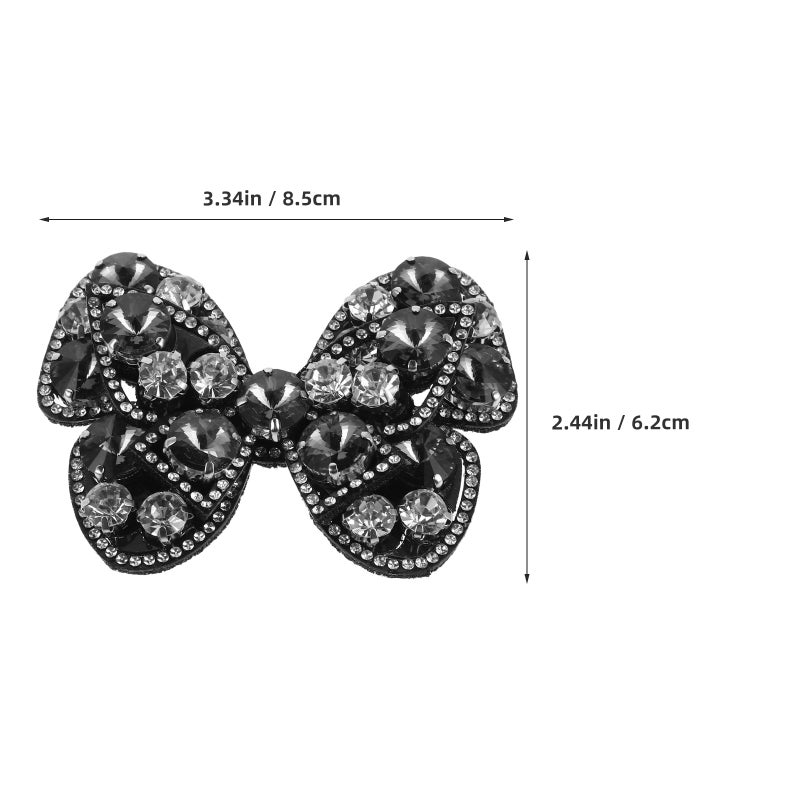 1 Pair Rhinestone Shoe Clip Crystal Shoe Decoration Bowknot Wedding Bridal Shoe Clips Detachable Shoes Buckle Charms For High Heel Shining Shoe Jewelry - Image 4