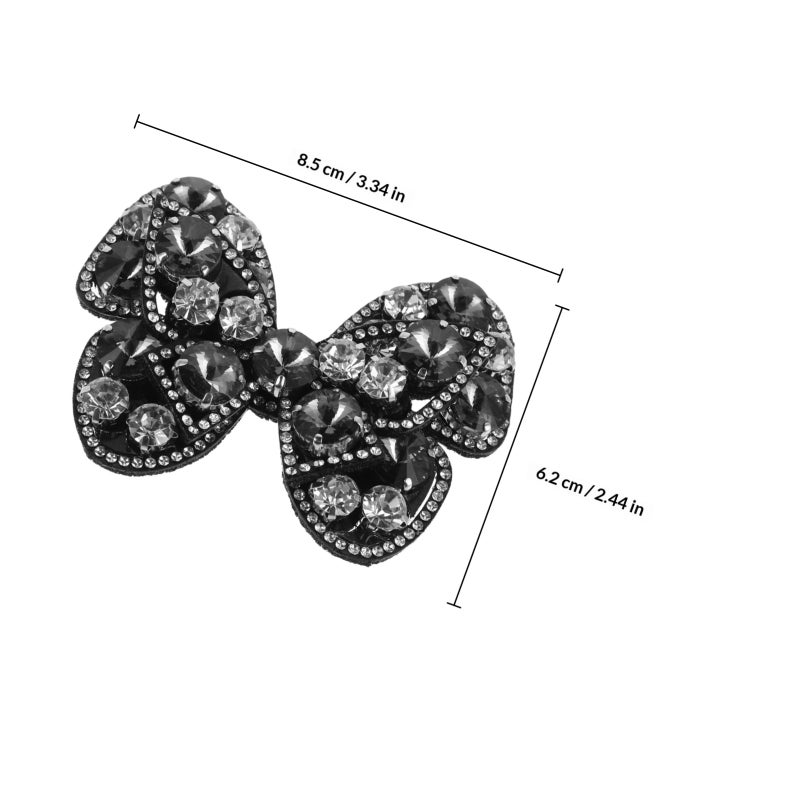 1 Pair Rhinestone Shoe Clip Crystal Shoe Decoration Bowknot Wedding Bridal Shoe Clips Detachable Shoes Buckle Charms For High Heel Shining Shoe Jewelry - Image 2