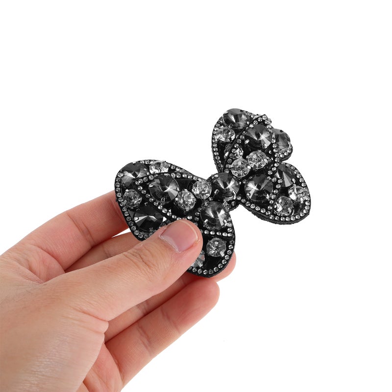 1 Pair Rhinestone Shoe Clip Crystal Shoe Decoration Bowknot Wedding Bridal Shoe Clips Detachable Shoes Buckle Charms For High Heel Shining Shoe Jewelry - Image 3