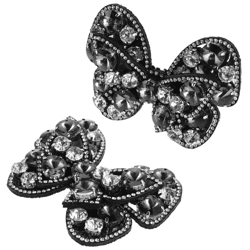 1 Pair Rhinestone Shoe Clip Crystal Shoe Decoration Bowknot Wedding Bridal Shoe Clips Detachable Shoes Buckle Charms For High Heel Shining Shoe Jewelry - Image 1