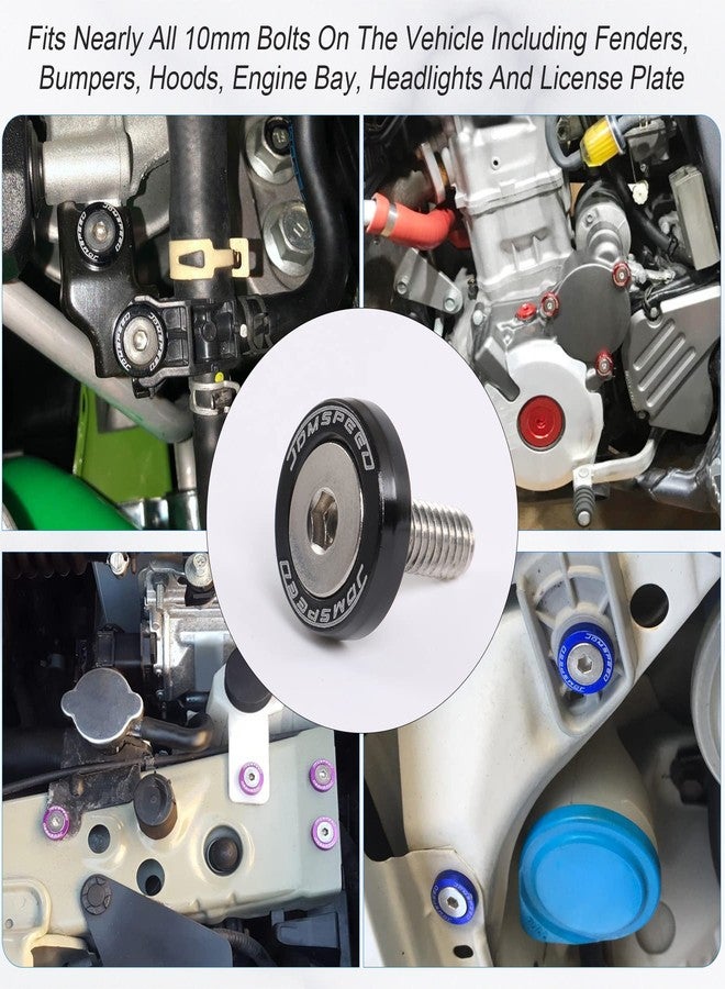 JDMSPEED 20 Pcs Black CNC Billet Aluminum Fender Washer Engine Bay Dress Up Kit by JDMSPEED - Image 3
