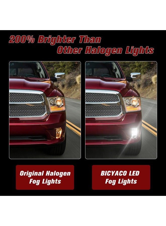BICYACO Upgraded Led Fog Light with Daytime Running Lights for Dodge Ram 1500 2013 2014 2015 2016 2017 2018 Pickup 2019 Dodge Ram 1500 Classic Clear Bumper Passing Lamps with DRL- 1 Pair Black - Image 4