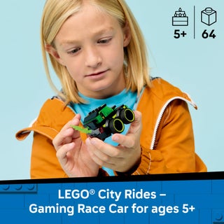 City Rides – Gaming Race Car - Model Car Kit 60484  (Age 5+, 64 Pieces) - view 3