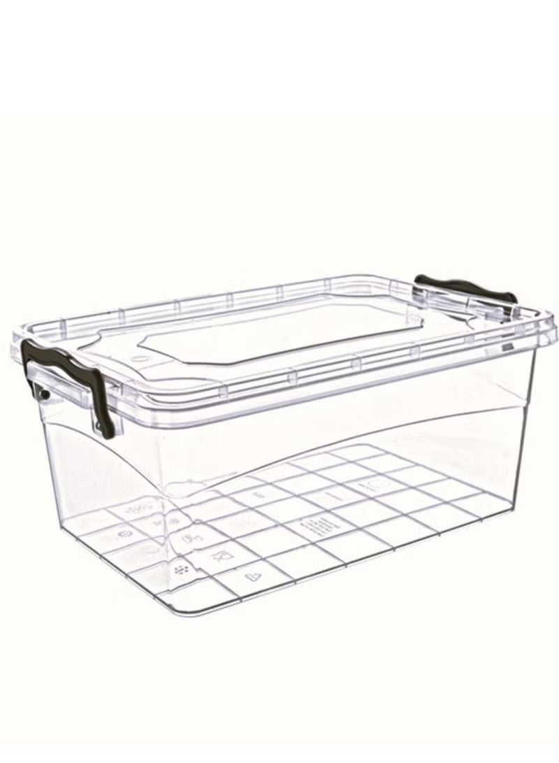 favilla 2L Clear Food Storage Container for Refrigerator with Airtight Lid, Plastic Container for Organizing Vegetables, Fruits, and Leftovers, Suitable for Kitchen and Refrigerator - Code 678 - Image 1