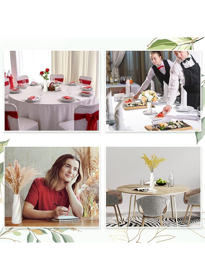 erorex 10 Pcs Plastic Composite Flower Vase White Tall Conic Floral Vase Ceramic Look Small Bud Vase Unbreakable Bud Vase For Centerpieces Wedding Living Room Decorations - Image 5