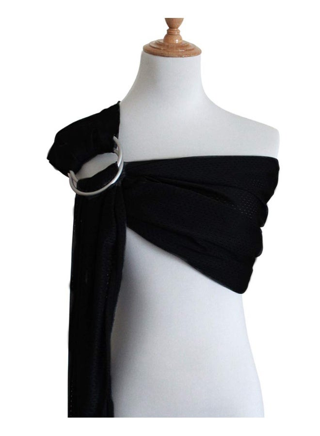Vlokup Baby Water Ring Sling Carrier | Lightweight Breathable Mesh Baby Wrap for Infant, Newborn, Kids and Toddlers | Perfect for Summer, Swimming, Pool, Beach | Great for Dad Too Pure Black - Image 1