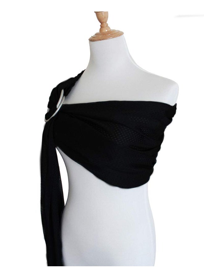 Vlokup Baby Water Ring Sling Carrier | Lightweight Breathable Mesh Baby Wrap for Infant, Newborn, Kids and Toddlers | Perfect for Summer, Swimming, Pool, Beach | Great for Dad Too Pure Black - Image 4