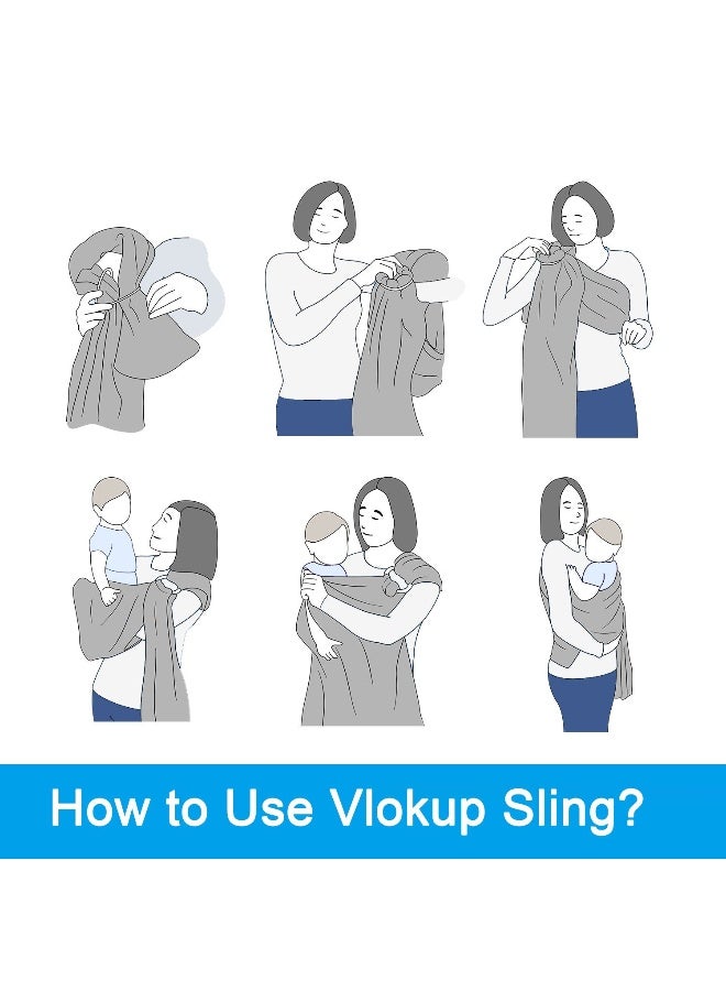 Vlokup Baby Water Ring Sling Carrier | Lightweight Breathable Mesh Baby Wrap for Infant, Newborn, Kids and Toddlers | Perfect for Summer, Swimming, Pool, Beach | Great for Dad Too Pure Black - Image 5