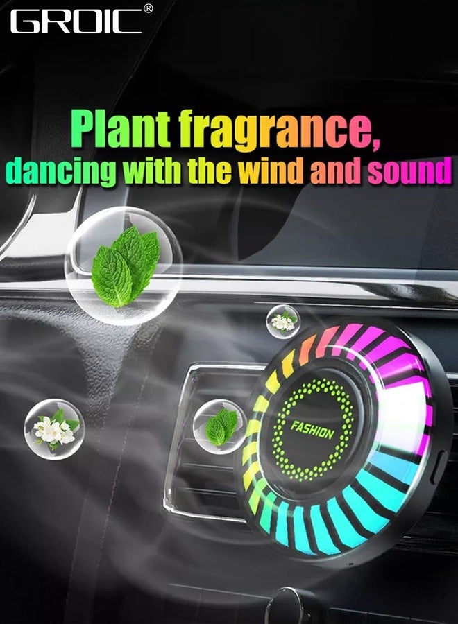 GROIC Car Ambient Light,Air Freshener Vent Clip,24 LED RGB Light Car Atomosphere Light,100 Color Modes, APP Control,Vent Fixation,Car Accessories Gifts - Image 2