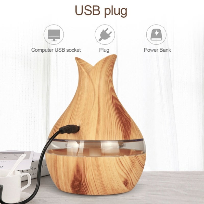 Aroma Essential Oil Diffuser 7 Colors LED Light Flower Petals Shape - Low Noise Air Humidifier for Home Use Health Protection Gift Choice - Image 1