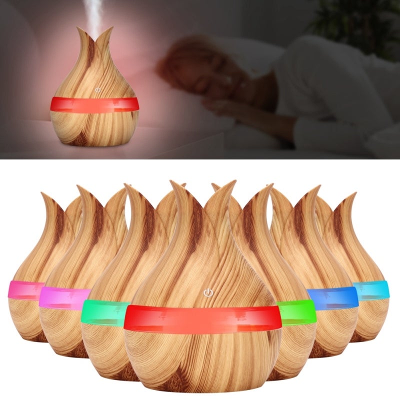 Aroma Essential Oil Diffuser 7 Colors LED Light Flower Petals Shape - Low Noise Air Humidifier for Home Use Health Protection Gift Choice - Image 3