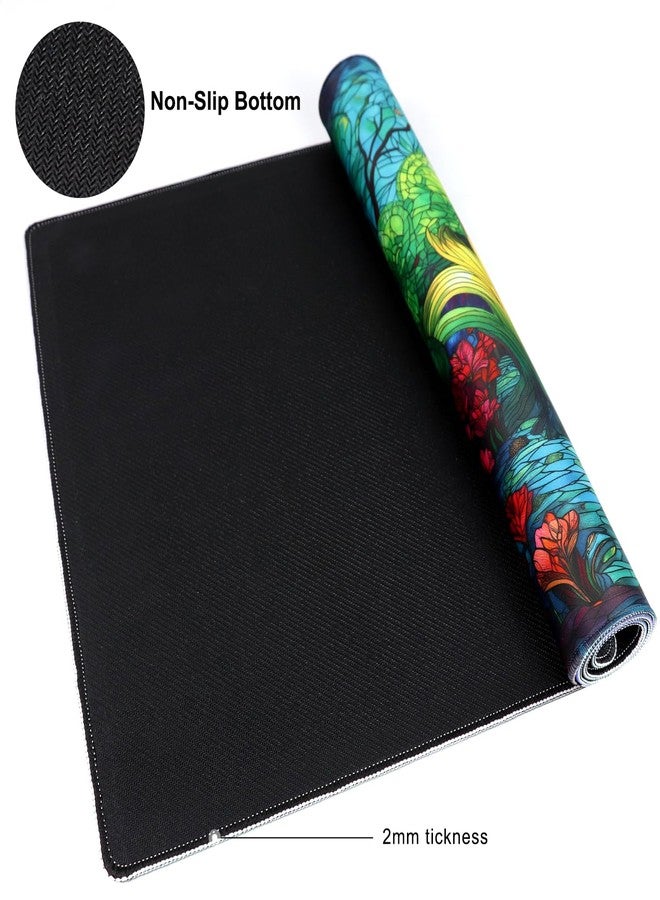 Katomula MTG Playmat, TCG Card Game Playmat, Stitched Edge, Non-Slip Rubber Bottom - 24 x 14 inch - Forest - Image 5