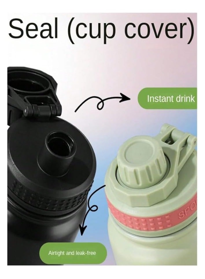 Bisbell Stainless Steel Double Layer Space Portable Water Bottles, Sports Fitness Bottle Large Capacity Cold Insulation, Car Water Cup for Outdoor Travel,BB1420,Peach - Image 5