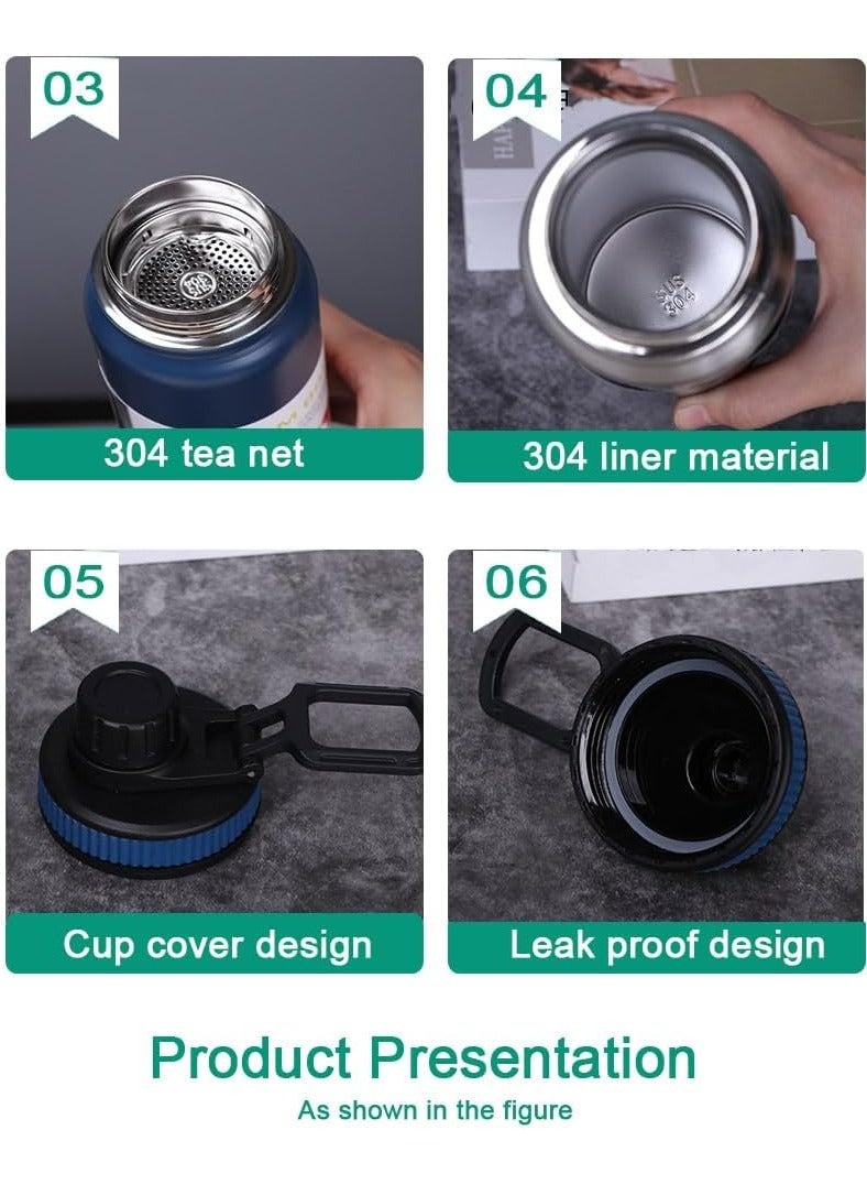 Bisbell Stainless Steel Double Layer Space Portable Water Bottles, Sports Fitness Bottle Large Capacity Cold Insulation, Car Water Cup for Outdoor Travel,BB1420,Peach - Image 4