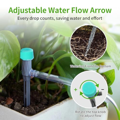 DAOTAILI Smart Automatic Plant Watering System for 20 Pots - Dual Pump Indoor Drip Irrigation Kit with 30-Day Programmable Timer & USB-C Charging - Image 4