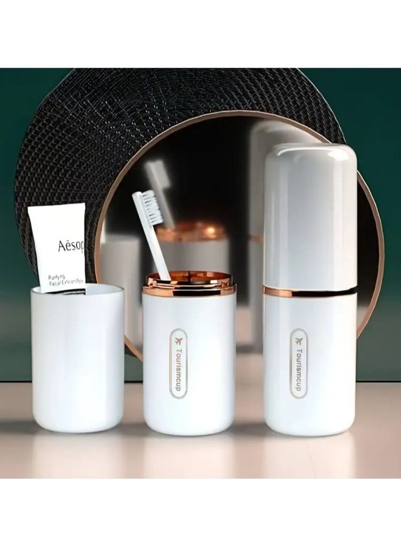 LDQ 3pcs Travel Toothbrush Case Set – Stylish & Compact Toothbrush Holder with Dual Compartment Design for Travel, Office, Gym & Home – Leakproof, Hygienic & Portable Toothbrush Storage Organizer for Men & Women - Image 5