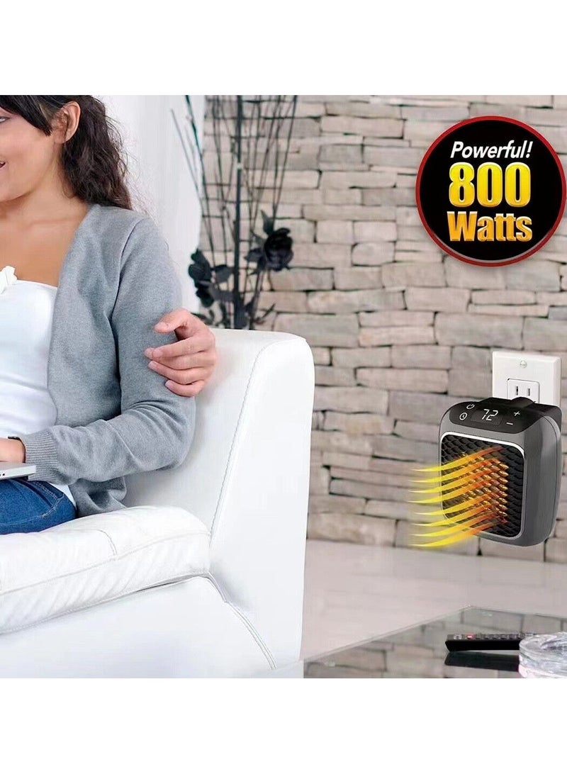 DubaiGallery Adjustable Temperature Low Noise Auto Shut Down Wide Application Heat Resistance Electric Heater with Adjustable Thermostat for Bathroom, Bedroom, Dorm (US Plug 100‑240V)  - Image 2