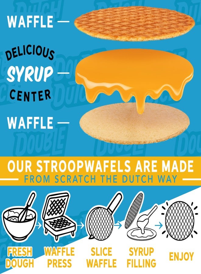 Double Dutch Stroopwafel Cookies - 2 Pack - 16 Waffles - Caramel, Blueberry, Vanilla, Chocolate Salted Caramel (16 Count, Chocolate Salted Caramel) - Image 2