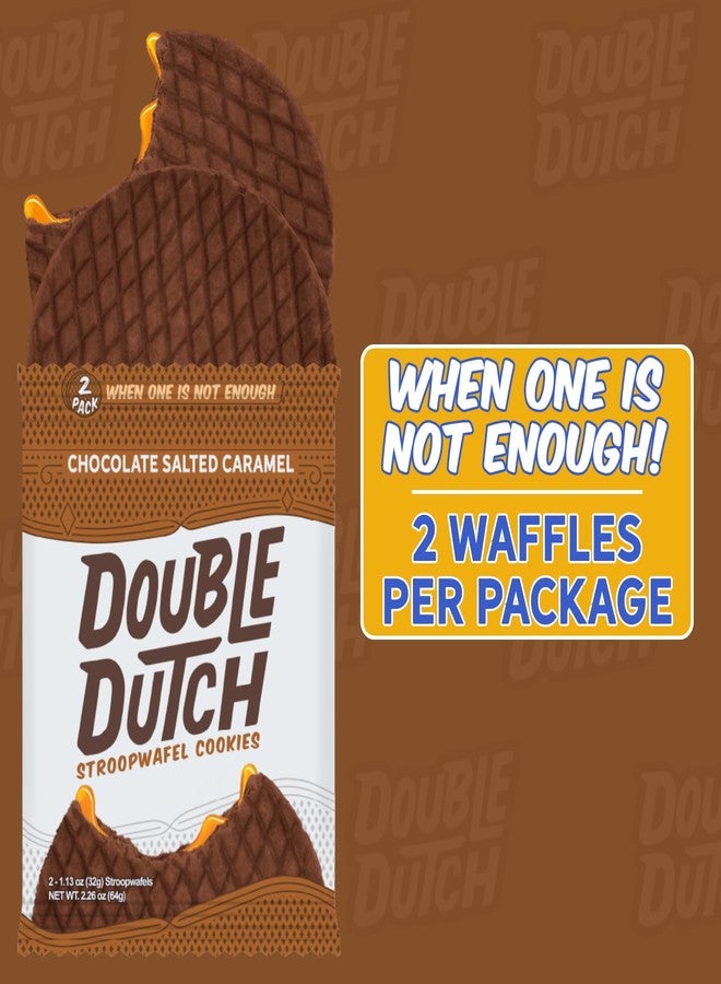 Double Dutch Stroopwafel Cookies - 2 Pack - 16 Waffles - Caramel, Blueberry, Vanilla, Chocolate Salted Caramel (16 Count, Chocolate Salted Caramel) - Image 4