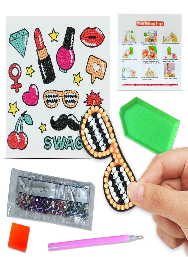 LitVibes DIY Diamond Painting 5D Stickers,Mosaic Diamond Stickers Art and Craft kit for Kids & Children - (Swag Designs) - Image 1