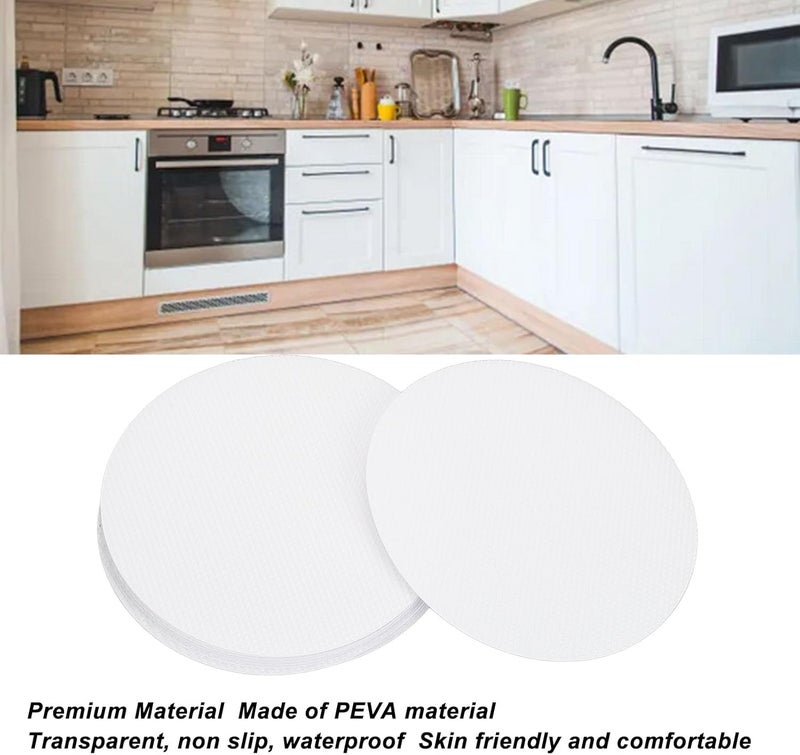 klarako 20pcs Prevent Slip Stairs Sticker with Waterproof Strong Grip, Transparent Design, for Bathroom Floor Bathtub (Circular Shape) - Image 4