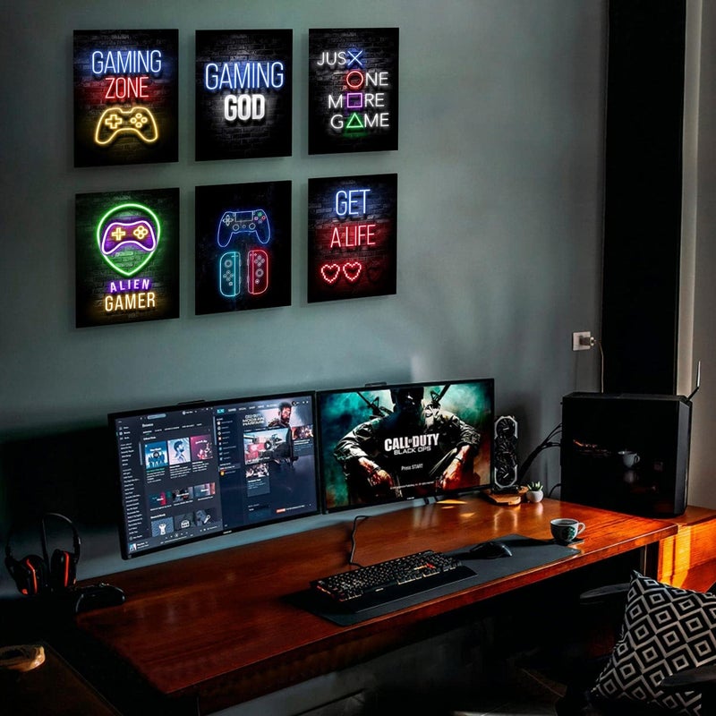 ASTRDECOR Gamer Room Decor Posters | Fashion Video Game Wall Art for Boys | Gaming Room Decor (Unframed, 8x10 Inch, 6 Pieces) - Image 4