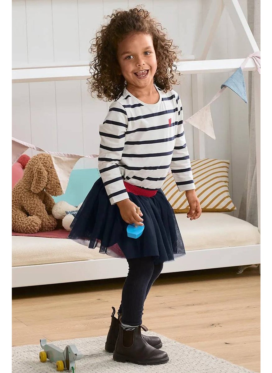 Tchibo Toddler Girls Mesh Tulle Mini Skirt, Navy  - Image 1