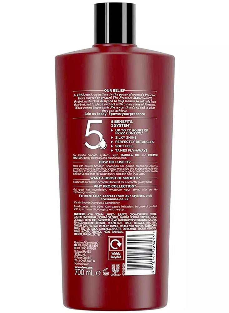 TRESemmé Keratin Smooth With Marula Oil Shampoo 700ml - Image 2