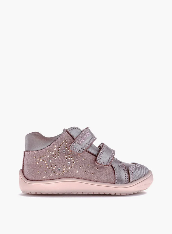 Pablosky Girls' Sneakers with Hook and Loop Closure - 064580