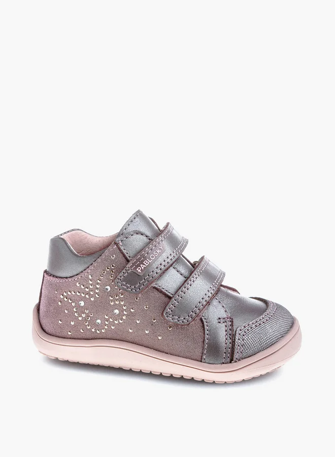 Pablosky Girls' Sneakers with Hook and Loop Closure - 064580