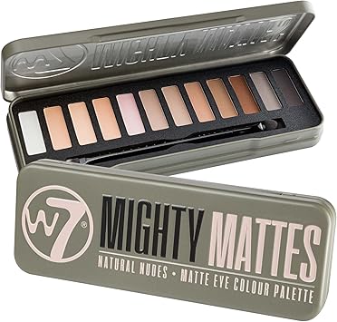 W7 Mighty Mattes Eyeshadow Palette 12 Natural Nude Colours Flawless LongLasting Makeup - Image 2