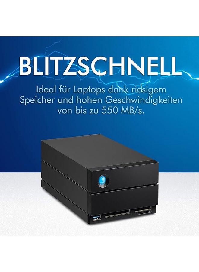 سيجيت 2big دوك RAID، 16 تيرابايت، قرص صلب خارجي، Thunderbolt 4، كمبيوتر شخصي، ماك، آيباد وآيفون (STLG16000400) - Image 2