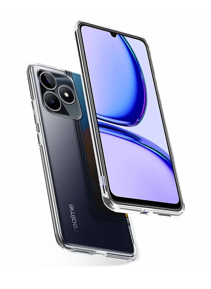 Techie Realme C53 / Realme C51 TPU حافظة شفافة رفيعة للغاية مقاومة للصدمات ومضادة لبصمات الأصابع غطاء خلفي واقي شفاف - Image 2