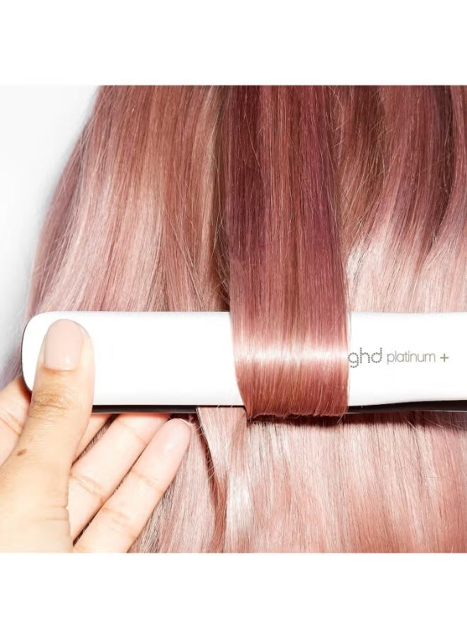 مكواة فرد الشعر بلاتينيوم+ ستايلر 1 بوصة، أداة تصفيف الشعر الاحترافية المصنوعة من السيراميك لشعر أقوى ولمعان أكثر وحماية أكبر للون - أبيض - Image 3