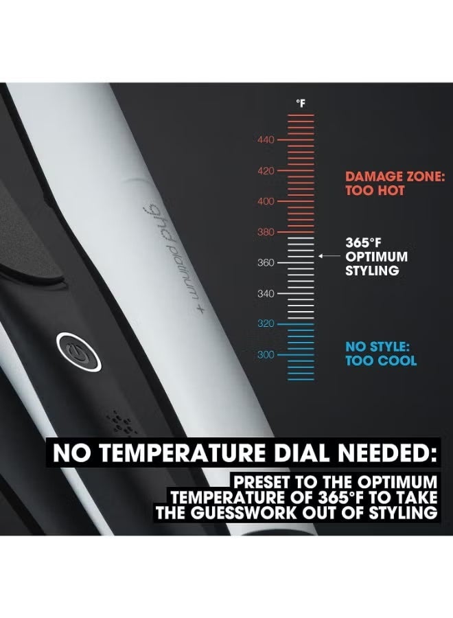 مكواة فرد الشعر بلاتينيوم+ ستايلر 1 بوصة، أداة تصفيف الشعر الاحترافية المصنوعة من السيراميك لشعر أقوى ولمعان أكثر وحماية أكبر للون - أبيض - Image 4