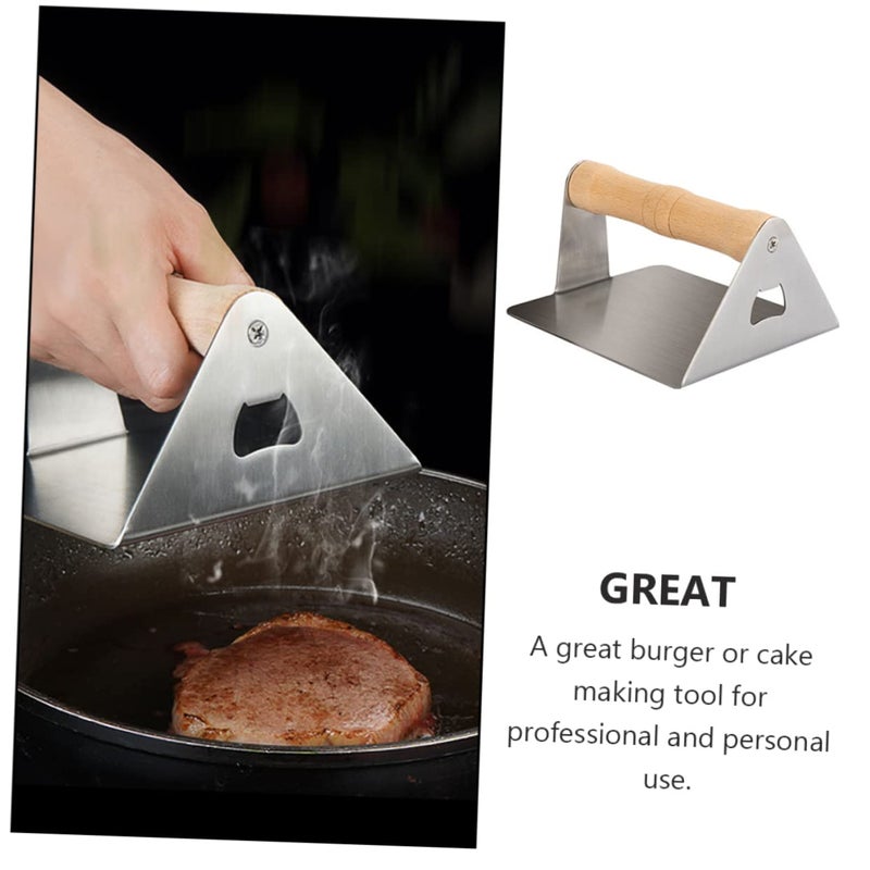 Heavy Duty Non Stick Grill Press For Burgers Steaks And Meat Tenderizing - Image 3