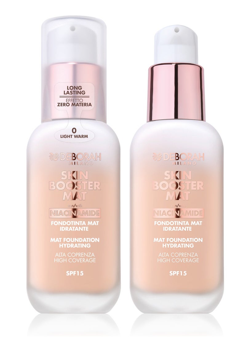 DEBORAH MILANO Deborah Skin Booster Mat Foundation Hydrating - Spf 15 - With Niacinamide-0 - Light Warm 