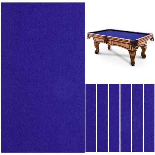 Anjetan Billiard Pool Table Felt Cloth, 8.5Ft With 6 Cloth Strips, for 8 Foot Indoor Pool Table (Blue) - Image 1