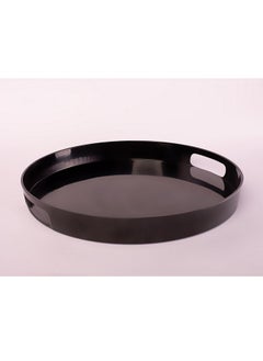 Bright Designs Melamine Round Tray 
Set of 1 (D 38cm) Black  - Image 1