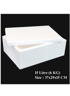 GO2CAMPS Ice Box Thermocol-15 Litre (6KG) Thermocol Cool Box-Thermo Keeper Container, Expanded Polystyrene Cooler, Fishing Ice Box  - Image 1
