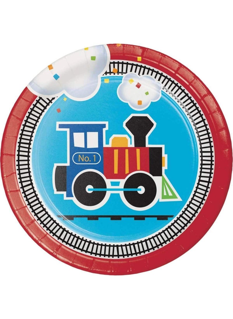 CREATIVE CONVERTING Creative Converting Train Dessert Plates 7 Multicolor 
