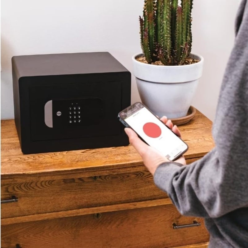 Smart Safe, with Mobile Phone-Bluetooth, Pin Code Mechanical Key Access, Notifications Activity Monitoring, Access Management with the Home App, Black, YSS/250/EB1 - Image 4