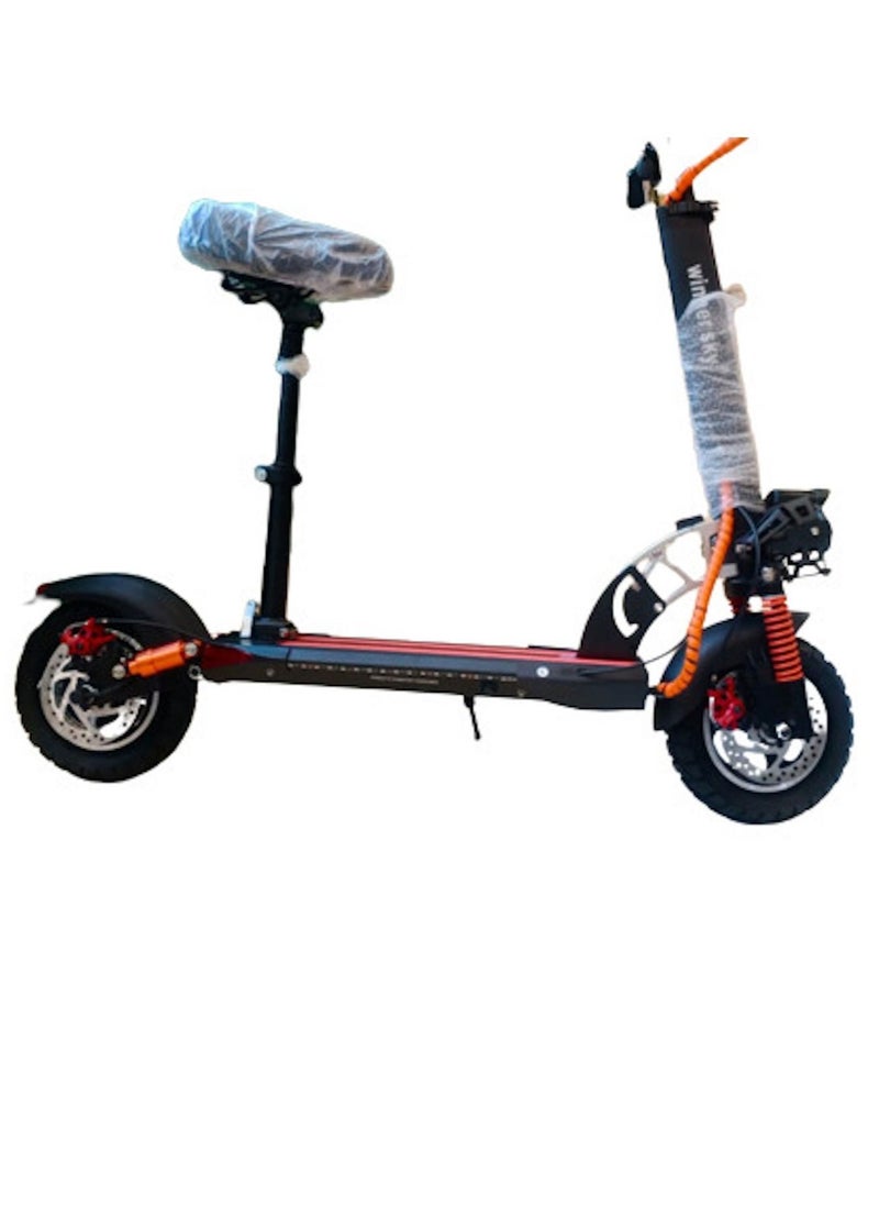 Winner Sky Electric Scooter E10 3 Lights Upgraded Version 65km Battery 48 13ah Motor 1200w Extra Smooth Red  - Image 3