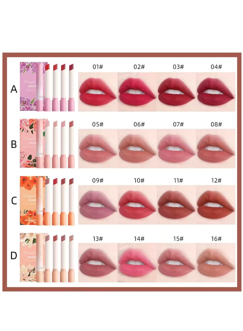 4Pcs Matte Lipstick Set Moisture Lip Glossy Waterproof Long Lasting Lip liner Set Lipstick for Women Makeup