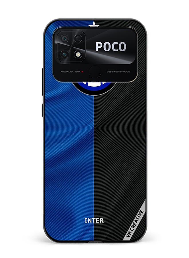 VR CREATIVE Protective Case Cover For Xiaomi Poco C40 Inter Milan Logo Design Multicolour - Image 1